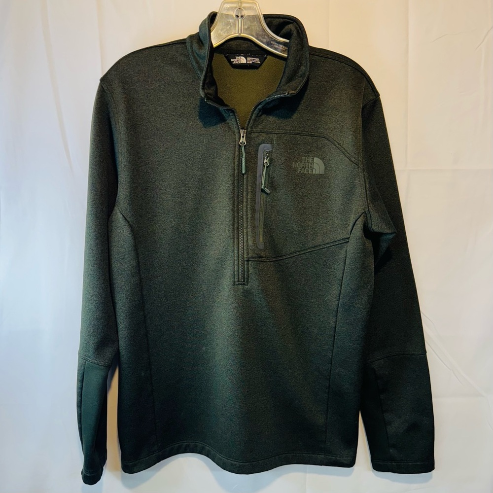 The North Face Jacket Canyonlands Green 1/2 Zip Pocket Fleece Size Medium